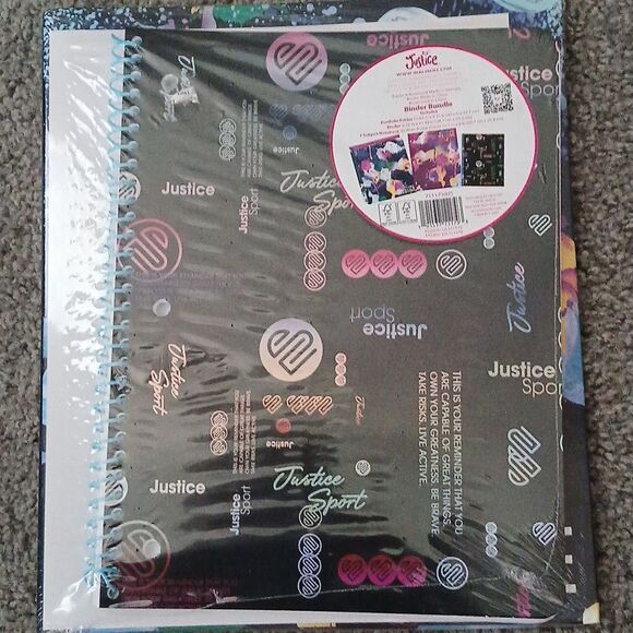 Justice  School Binder Notebook Folder Gift Set New Sealed - Picture 1 of 4